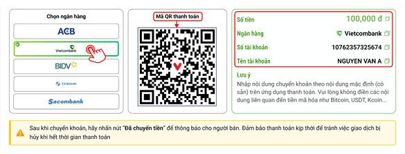 thanh toán cho người bán