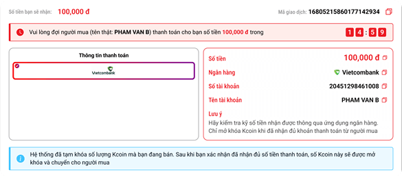 Đợi người mua thanh toán